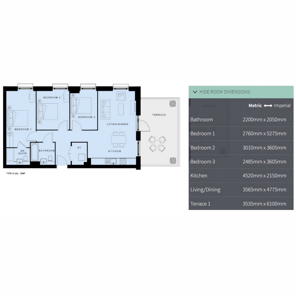 Floorplan for Unit 365 Eastman Village, Middlesex, HA1