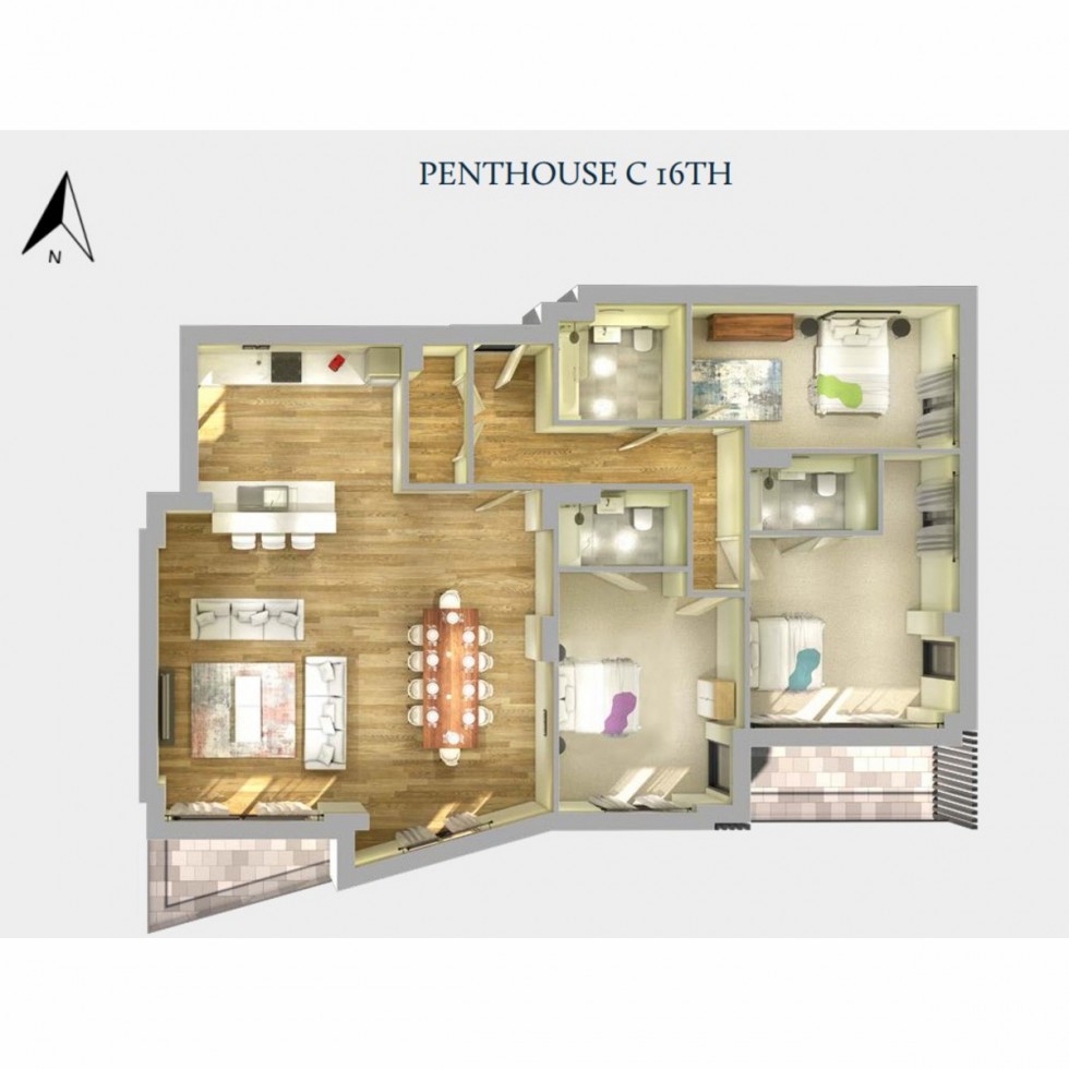 Floorplan for Unit 16c Vision Point, Batteresea, SW11