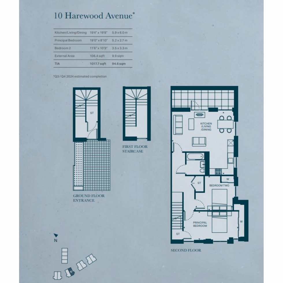 Floorplan for 10 Harewood Avenue The Claves, Mill Hill, NW7