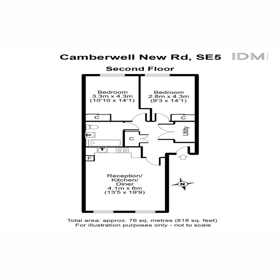 Floorplan for Triangle Court, Camberwell, SE5