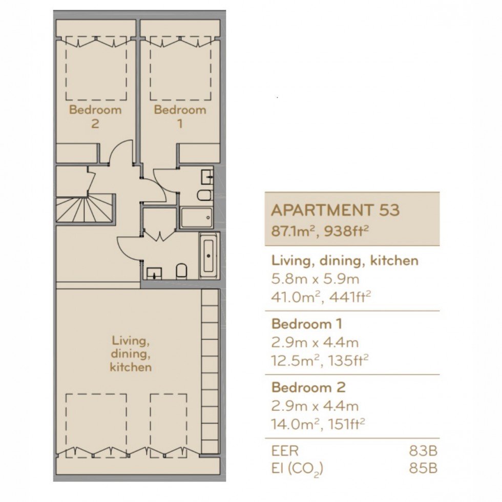 Floorplan for Hoover Building, Perivale, UB6