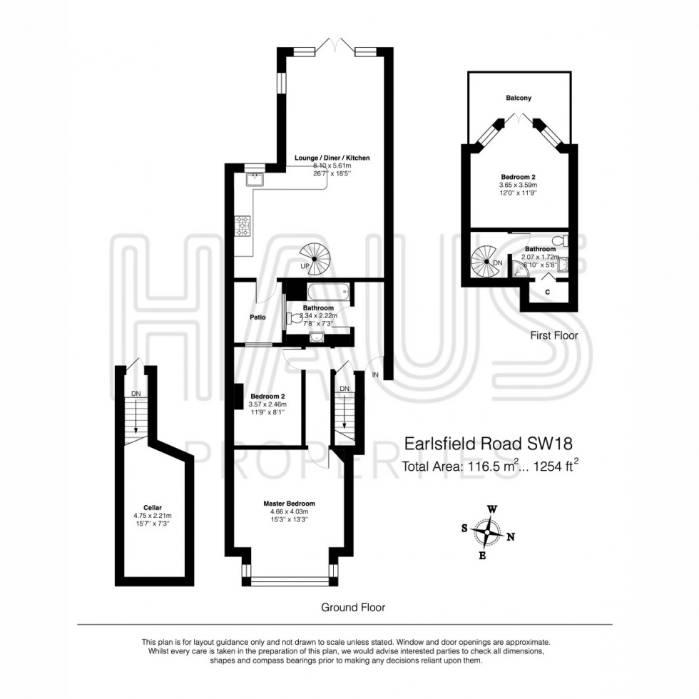 Floorplan for Earlsfield Road, London, SW18