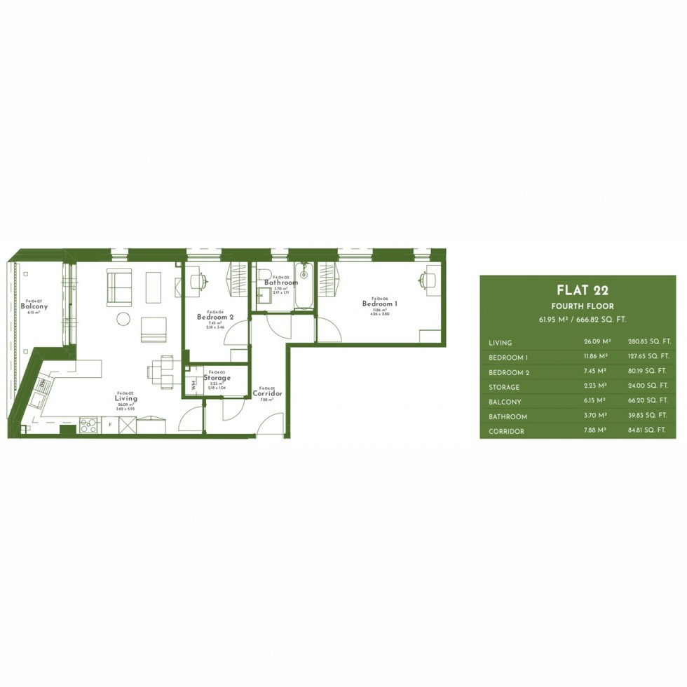 Floorplan for Unit 22 Kensal View, Kensal Green, NW10