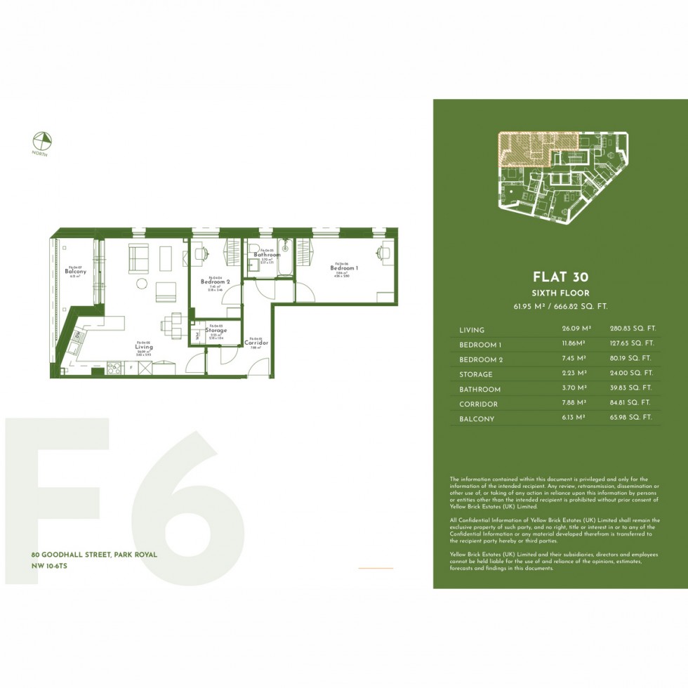 Floorplan for Unit 30 Kensal View, Kensal Green, NW10