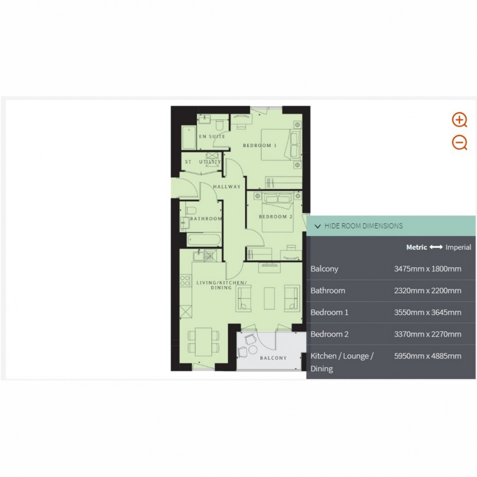 Floorplan for Unit 93 Springfield Place, London, SW17