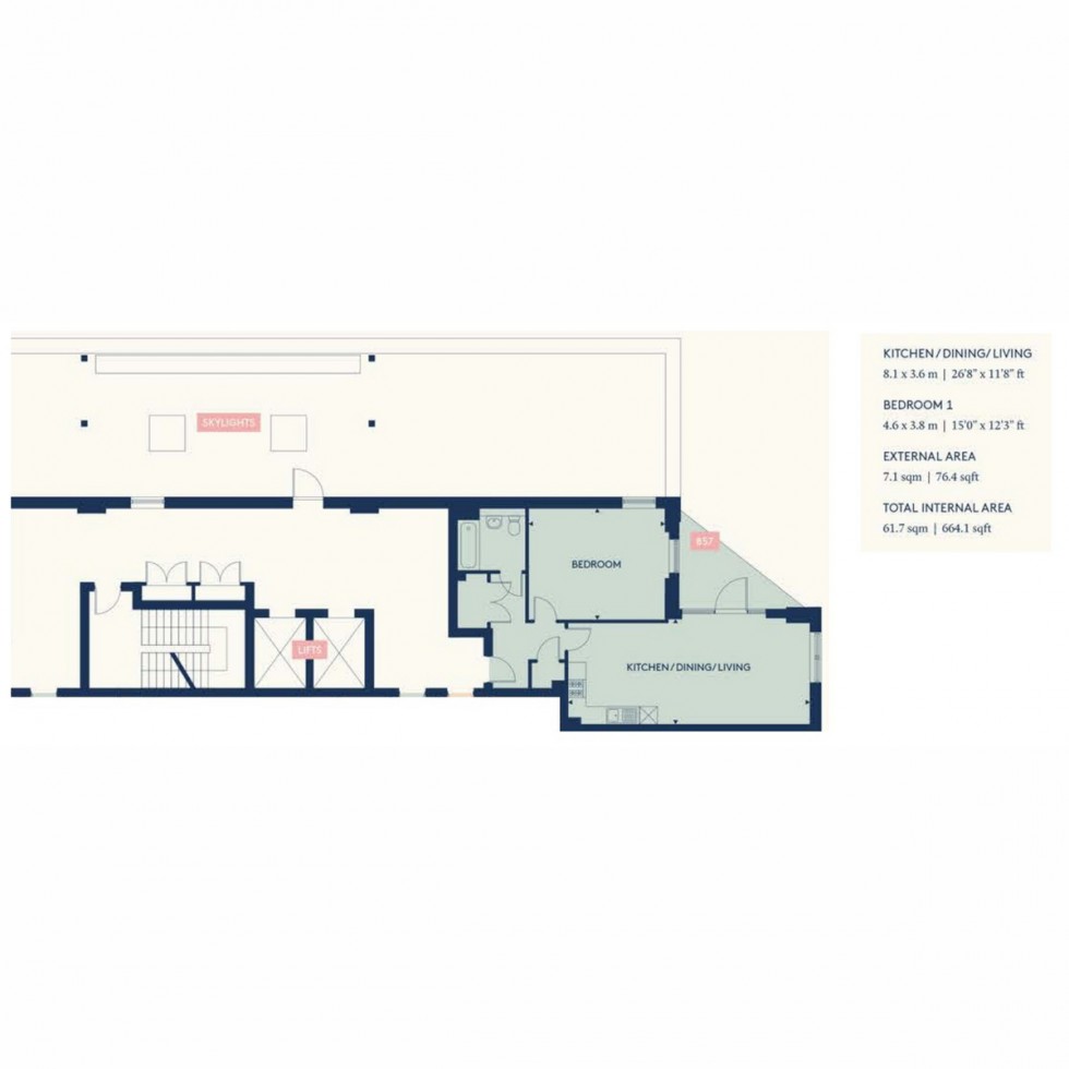 Floorplan for Unit 857 Bookbinder Point, Acton, W3