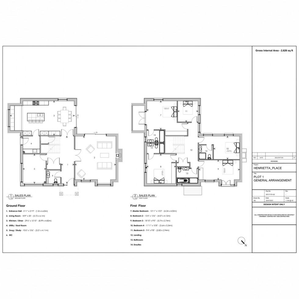 Floorplan for Unit HP01 Henrietta Place, Kent, TN16