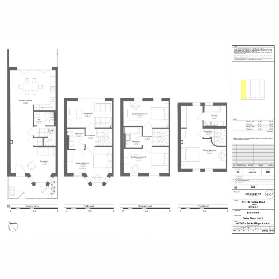 Floorplan for Unit 1 Poet's Corner, Herne Hill, SE24