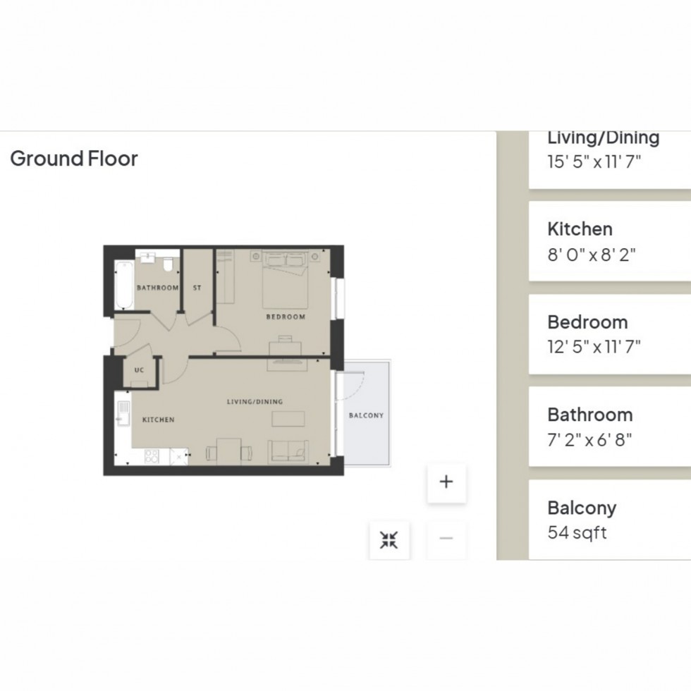 Floorplan for Unit 480 Hayes Village, Hayes, UB3