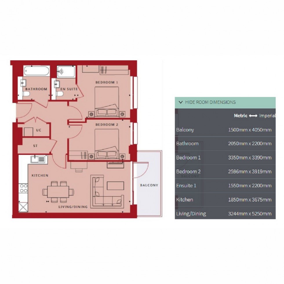 Floorplan for Unit 20 Hayes Village, Hayes, UB3