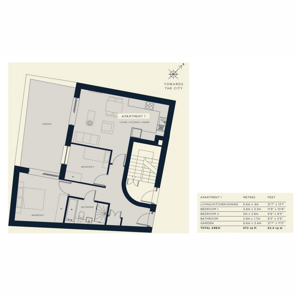 Floorplan for Flat 1 Tower Bridge Mews, Southwark, SE1