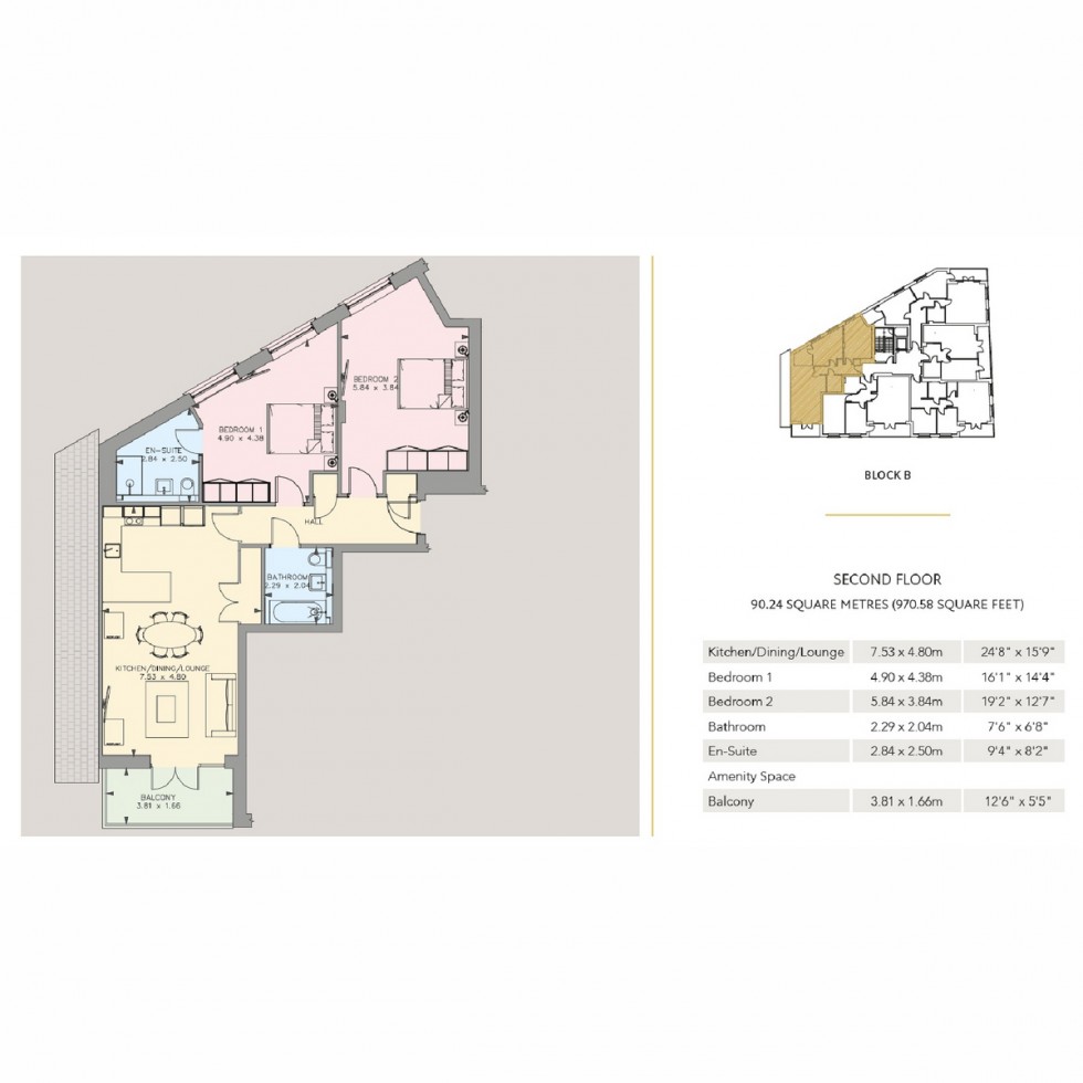 Floorplan for Unit 1039 Whetstone Square, Whetstone, N20