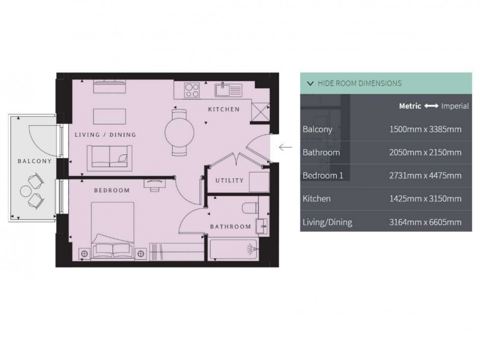 Floorplan for Nestles Avenue, Middlesex