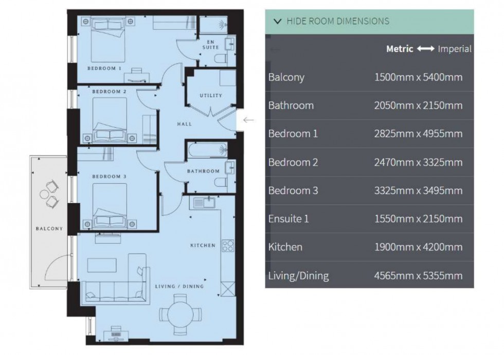 Floorplan for Nestles Avenue, Middlesex