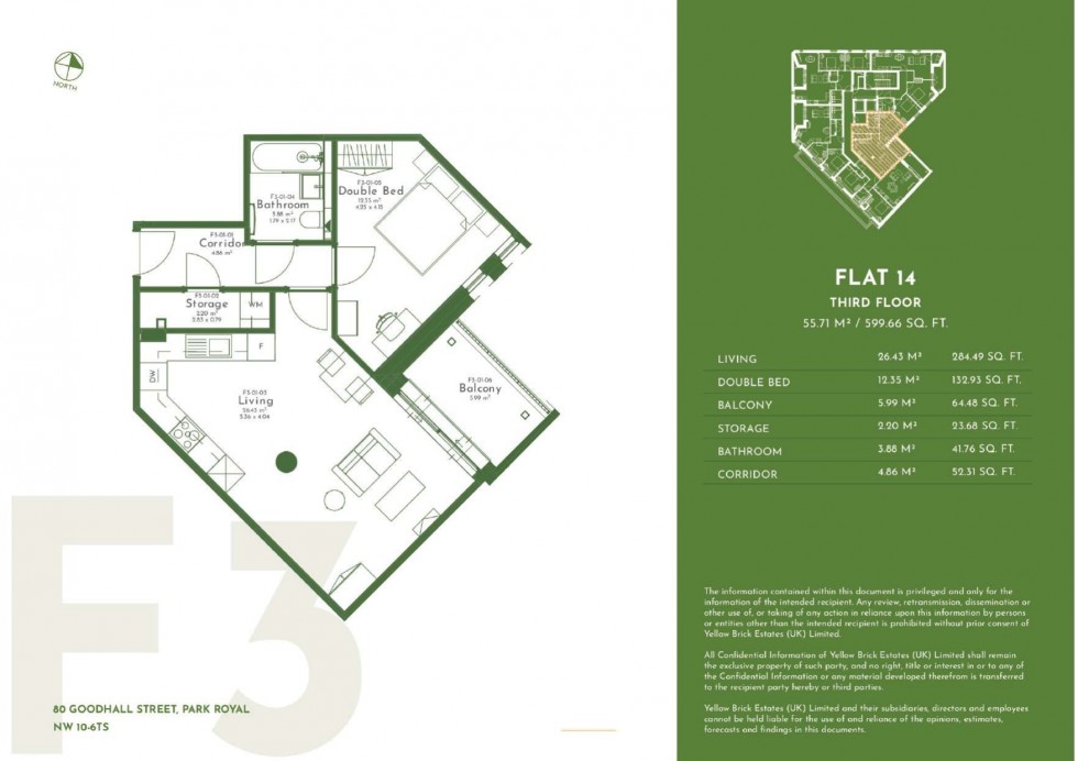 Floorplan for Goodhall Street, London