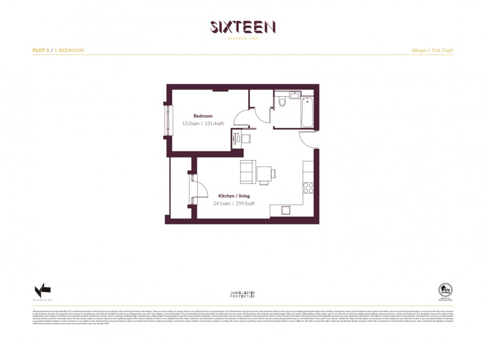 Floorplan for Hetherington Road, London