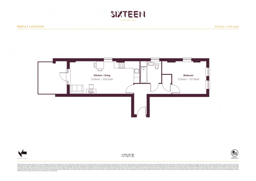 Floorplan for Hetherington Road, London