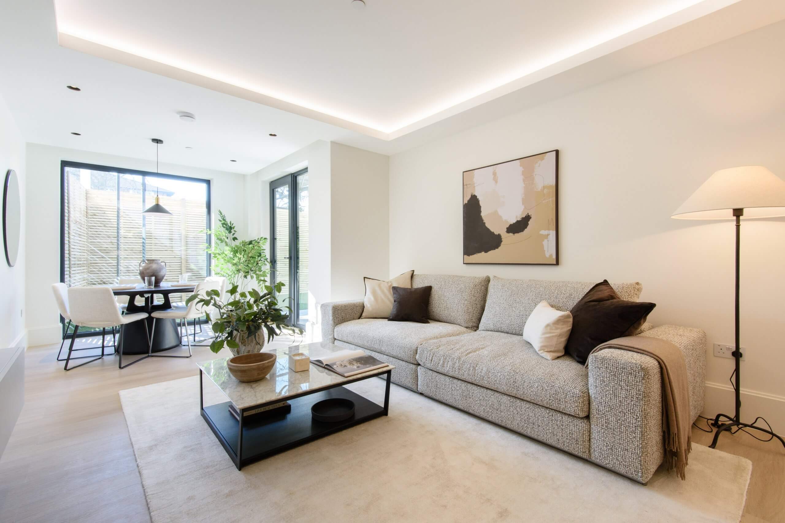 Modern Open-Plan Living & Dining Interior at Artscene, East Acton Lane London | Haus Properties