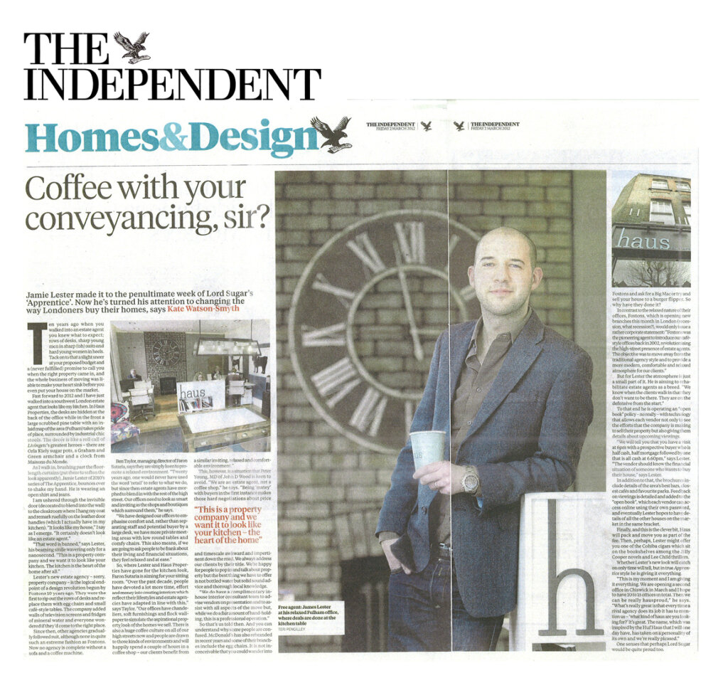 Coffee with your conveyancing, sir?